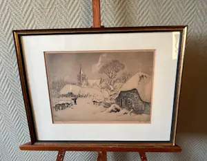 Toon de Jong - Winter in Blaricum kopen? Bied vanaf 75!