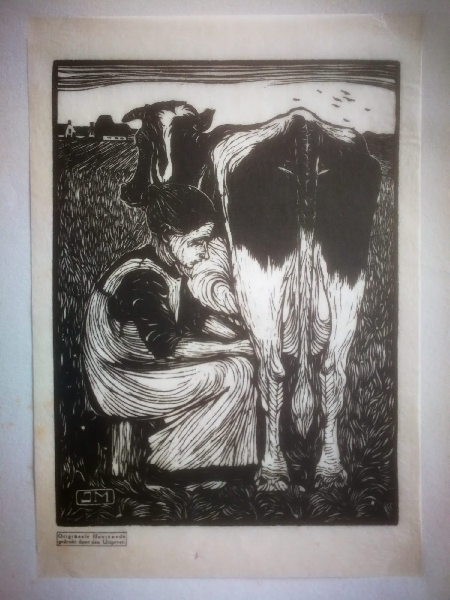 Jan Mankes - Koemelkster. Naar werk uit 1914. kopen? Bied vanaf 120!