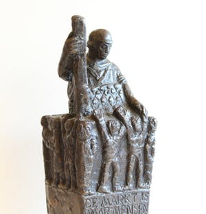 Niel Steenbergen - Bronzen beeld De Marskramer, oorspronkelijk ontwerp 1965 kopen? Bied vanaf 450!