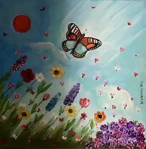 Marianne Bey - Butterfly & Flowers verkauft für € 35!