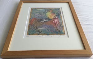 Osanne Nègre - "Sagittaire Idéal" (sterrenbeeld) | Litho - carborundum (ingelijst) kopen? Bied vanaf 49!