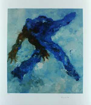 Armando - Kleurengiclee GESTALT BLAU Handgesigneerd. verkocht voor € 159!