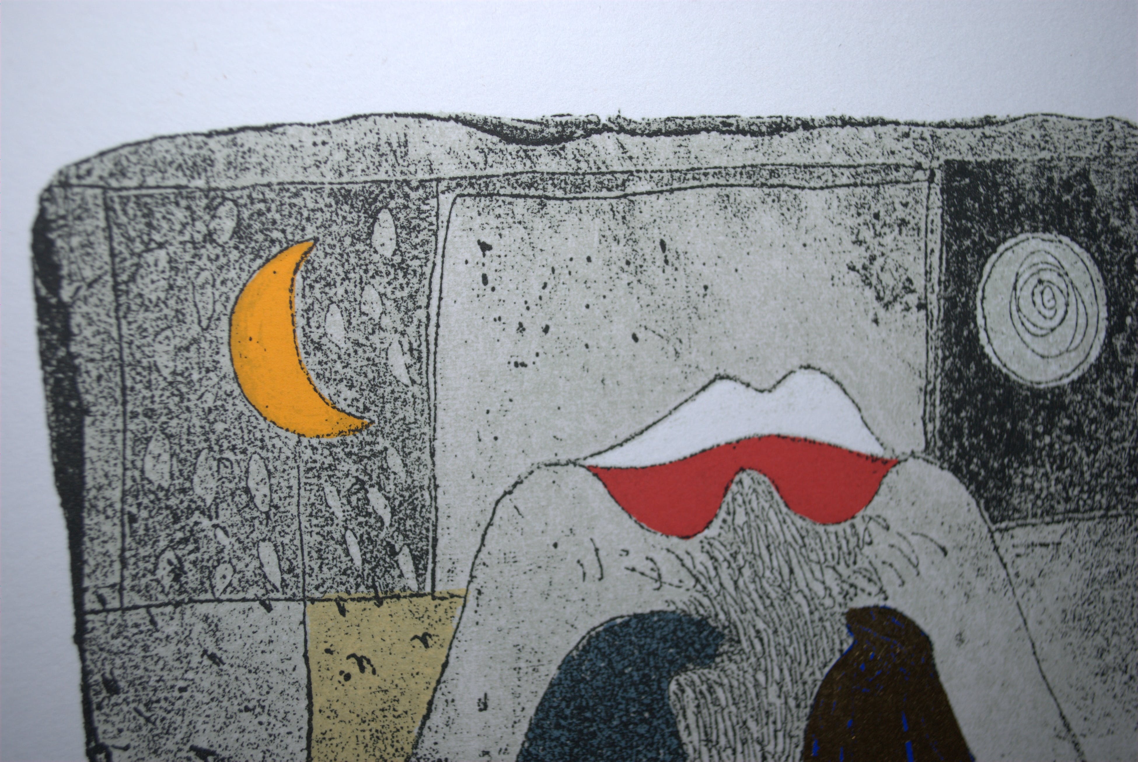 Michel van Overbeeke - communicatie - zeefdruk met bladgoud 22 k. kopen? Bied vanaf 40!