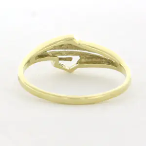 14k geelgouden ring met briljant geslepen diamant tot. 0.03ct – F/G - VS/SI kopen? Bied vanaf 210!