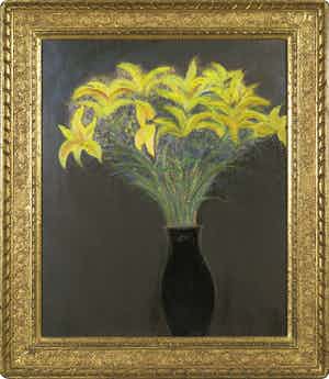 Dolf Henkes - Olieverf op paneel, Bloemstilleven verkocht voor € 400!