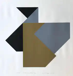 Hajo Hangen - HEIJO HANGEN - "Ordnungsfolge 116B" - 10/100 - Gesigneerde zeefdruk verkocht voor € 95!