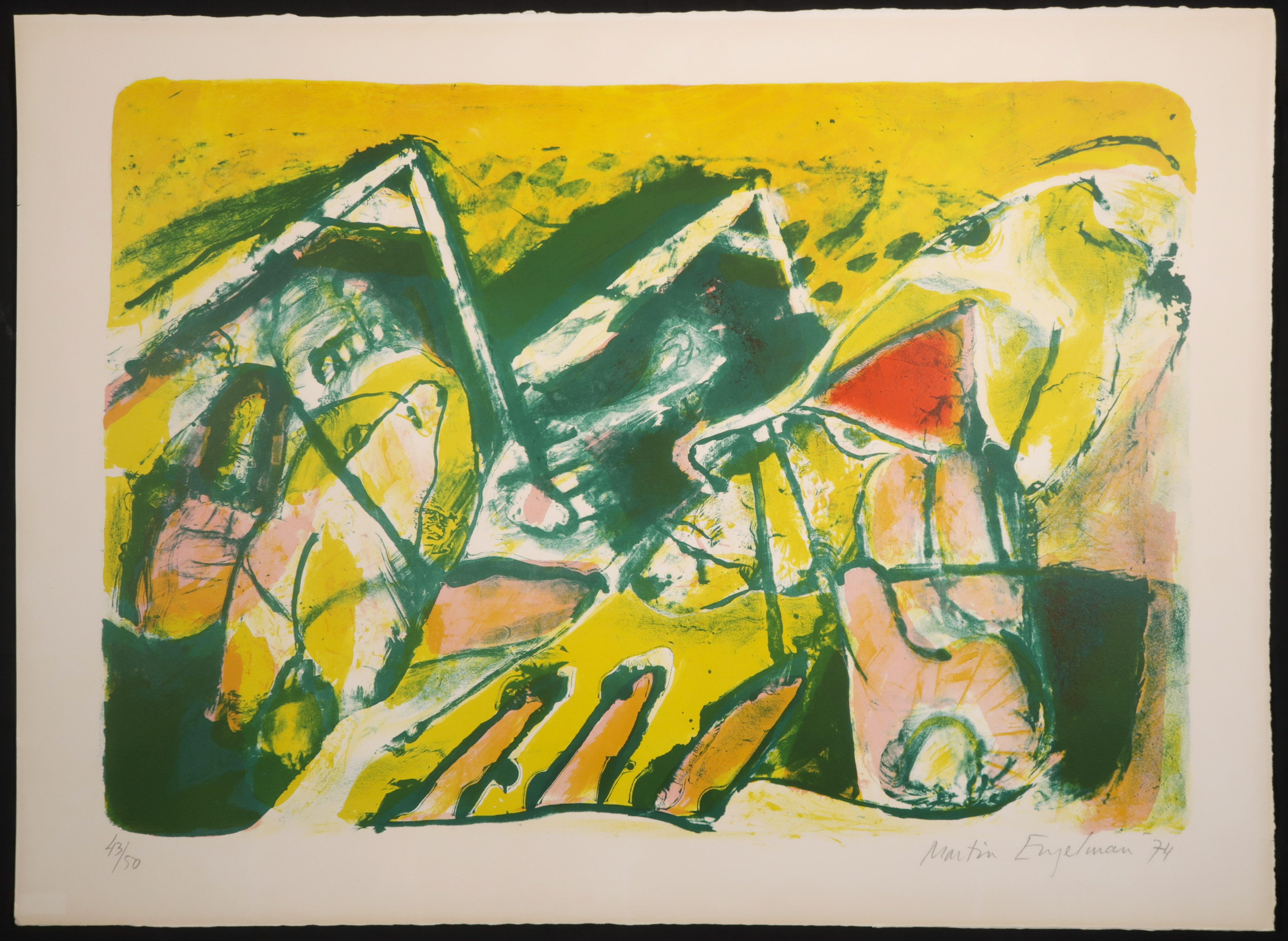 Martin Engelman - Litho, In een groen knollenland kopen? Bied vanaf 1!