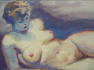 Klaas Pijlman - Naakte dame. Liggend. kopen? Bied vanaf 75!