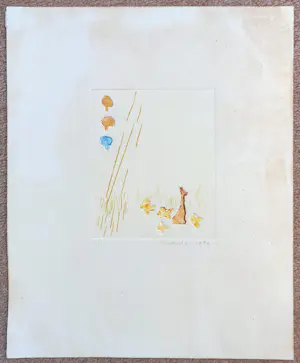 Jan Montyn - Attente, handgekleurde ets met reliëf (unica) kopen? Bied vanaf 10!