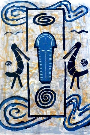 Bettina Lopetro - ingelijste zeefdruk: Birds - 1993 kopen? Bied vanaf 55!