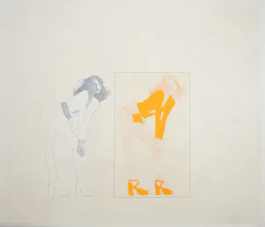 Josephine Sloet - Gemengde techniek op papier, Bukkende vrouwen kopen? Bied vanaf 1!