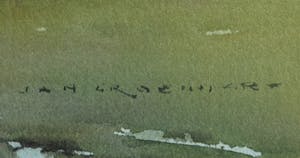 Jan Groenhart - Ingelijste aquarel , Landschap in Wormer en Jisperveld – GROOT kopen? Bied vanaf 10!