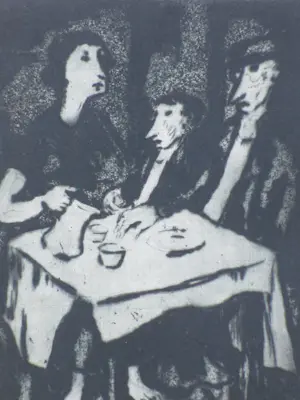 Theo van der Horst - In het koffiehuis - Ets kopen? Bied vanaf 35!