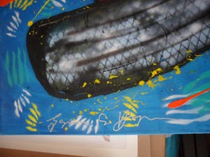 Espen Hagen - zeer groot schilderij " V 12 " kopen? Bied vanaf 350!