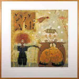 Liesbeth Rahder - Offset, Zonder titel - Ingelijst verkocht voor € 40!