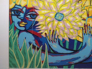 Paul Elshout - 'Dank je wel' - zeefdruk, in alu lijst kopen? Bied vanaf 39!