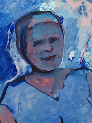 Niet of onleesbaar gesigneerd - Ingelijst, olieverf op papier , Dame - 1997 kopen? Bied vanaf 1!