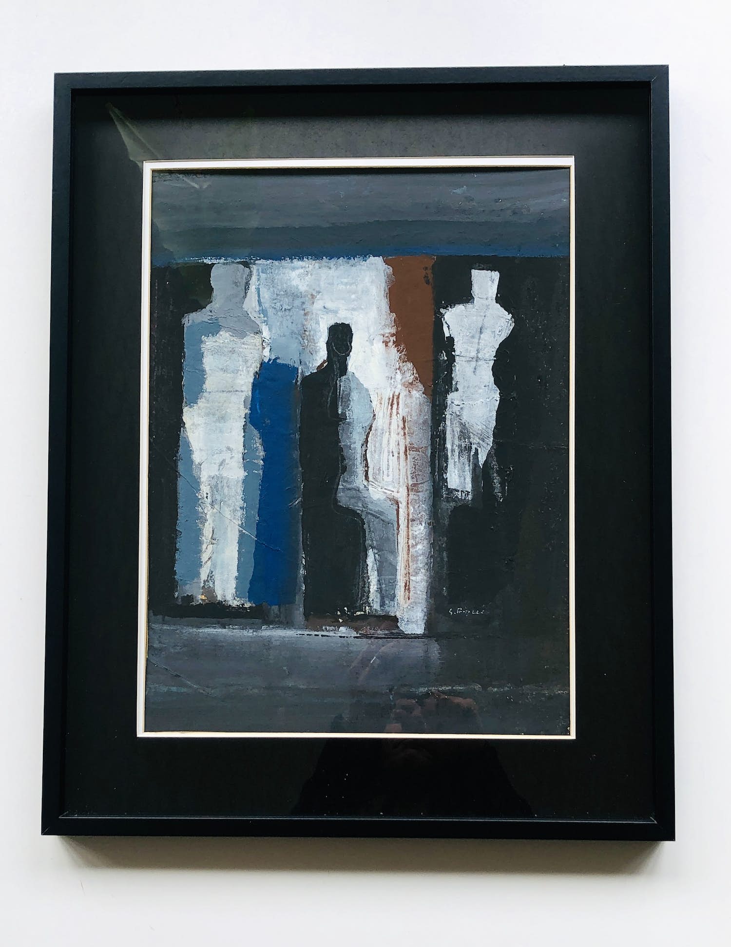 Gerard Princee - Silhouetten - Gouache op rijstpapier - origineel werk verkocht voor € 250!