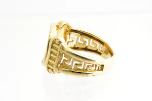 78 - Hoog gehalte geel-gouden 20 krt ring met Chinese tekens - gekeurd kopen? Bied vanaf 260!