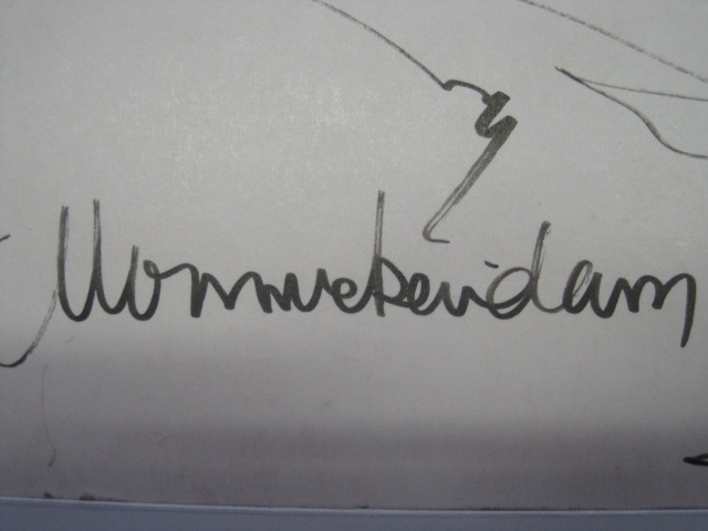 Niet of onleesbaar gesigneerd - mooie expressieve inkttekening "Monnickendam" met signatuur kopen? Bied vanaf 1!