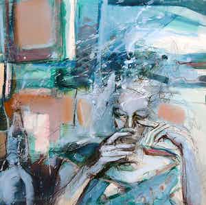 Marion van Nieuwpoort - Geen titel -vermoedelijk zelfportret- verkocht voor € 35!