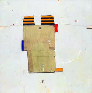 Cole Morgan - Stripes XIX, gemengde techniek op doek (goed ingelijst, zeer groot) verkocht voor € 3750!