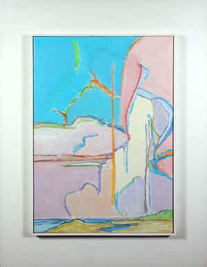 Paul Overhaus - Acryl op doek, Hogelucht - Ingelijst verkocht voor € 100!