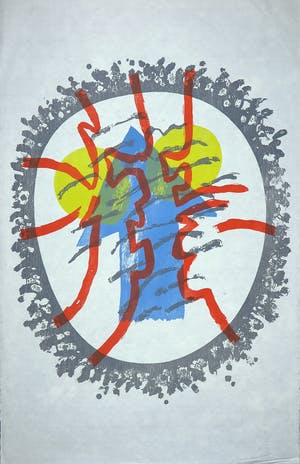 Jef Diederen - Houtsnede en litho op rijstpapier, Zonder titel kopen? Bied vanaf 1!