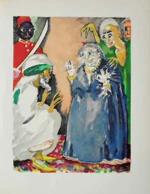 Kees van Dongen - Houtgravure 1955 - "L`entremetteuse - uit 1001 nacht kopen? Bied vanaf 35!