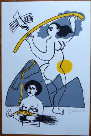 Corneille - Notre Dame la Noire, zeefdruk uit 1988 verkocht voor € 200!