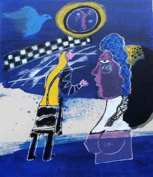 Corneille - Inglijste litho: Six reives peints - 1989 verkocht voor € 240!