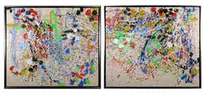 Arty Grimm - Acryl op doek, Tweeluik verkocht voor € 500!