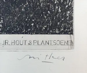 AcheterWillem Snitker - Gezicht op Vlooienveld, Haarlemmer Hout, ets? Enchérissez de 40!