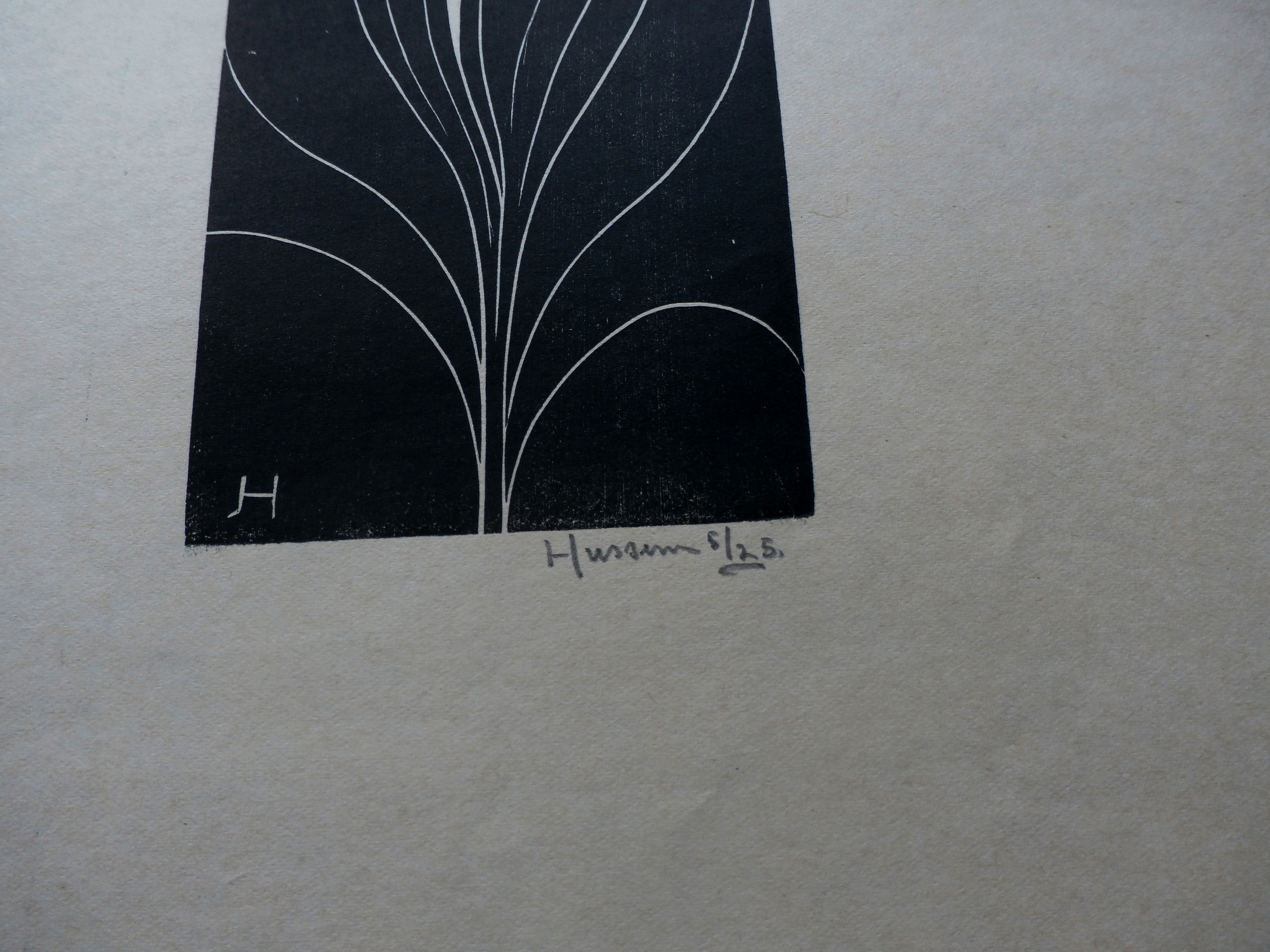 Willem Hussem - litho: bloem kopen? Bied vanaf 75!