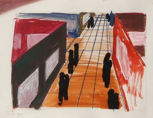 Ronald Versloot - Gouache, Zonder titel - Ingelijst kopen? Bied vanaf 50!