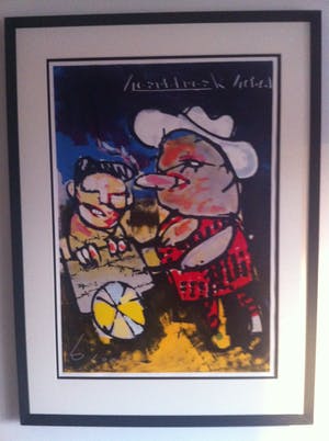Herman Brood - handgesigneerde zeefdruk Colonel Parker (100x70 cm.) incl. lijst kopen? Bied vanaf 550!