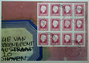 AcheterHar Sanders - Ingelijste zeefdruk, Een vreemde postzegel – 1979 – Lijst, 51 x 71 cm? Enchérissez de 40!