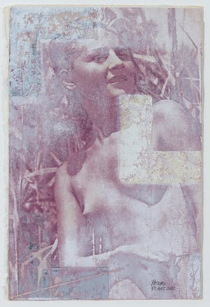 Henri Plaat - Gouache en collage, Zonder titel kopen? Bied vanaf 1!