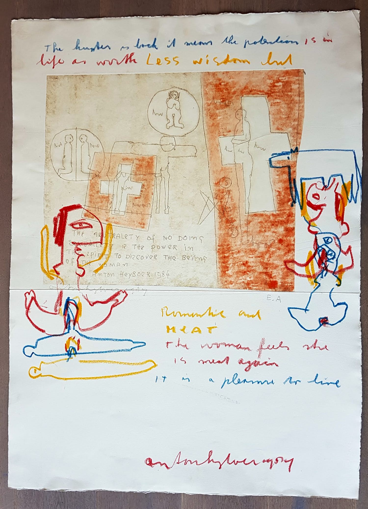 Anton Heyboer - gemengde techniek - ets/wasco - handgesigneerd, 1984 kopen? Bied vanaf 295!