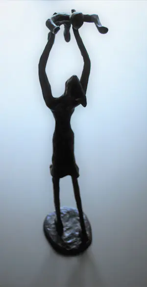 Brons (Onbekend) - moeder en kind - zwaar (1 kg) bronzen beeld kopen? Bied vanaf 100!