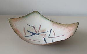 Curiosa - Modernistische koperen Kunst Emaille schaal - JE Kunst Email kopen? Bied vanaf 1!