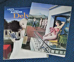 Paul Delvaux - [surrealisme] - ets uit 1964 : Les toits - De daken *incl 2 boekwerken* kopen? Bied vanaf 499!