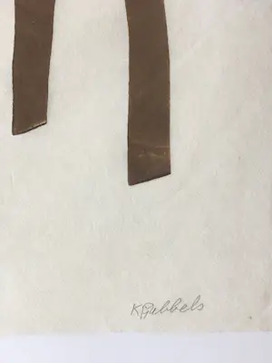 Klaas Gubbels - Koningsstoel - gesigneerde houtdruk - proefdruk. kopen? Bied vanaf 350!