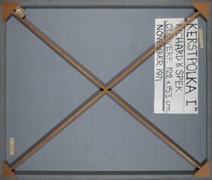 Richard van der Spek - Olieverf op marouflé, Kerstpolka - Ingelijst (Zeer groot) kopen? Bied vanaf 150!