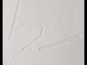Niet of onleesbaar gesigneerd - abstracte voorstelling in reliëfdruk (Harry van Kuyk?) kopen? Bied vanaf 1!
