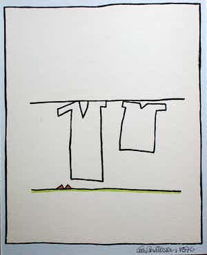 Cees Andriessen - linosnede: Eden - 1976 verkocht voor € 45!