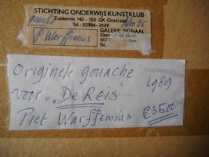 Piet Warffemius - De originele ( gouache )" de reis " en bijbehorende zeefdruk ( 2 stuks !! ) kopen? Bied vanaf 200!