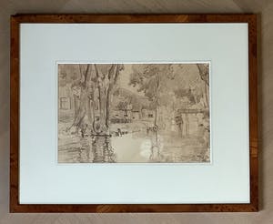 Bram Segaar - Tekening Giethoorn 1918 kopen? Bied vanaf 40!