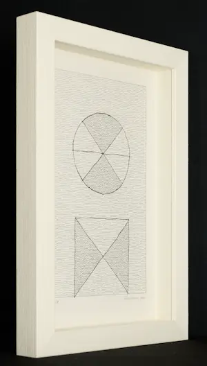 Jan Schoonhoven - Siebdruck - Sonderausgabe - minimalistisches Meisterwerk - hochwertig gerahmt kopen? Bied vanaf 690!