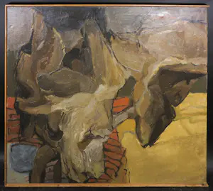 Jan Goeting - Olieverf op doek, Olijfstronken III - Ingelijst (Groot) kopen? Bied vanaf 100!